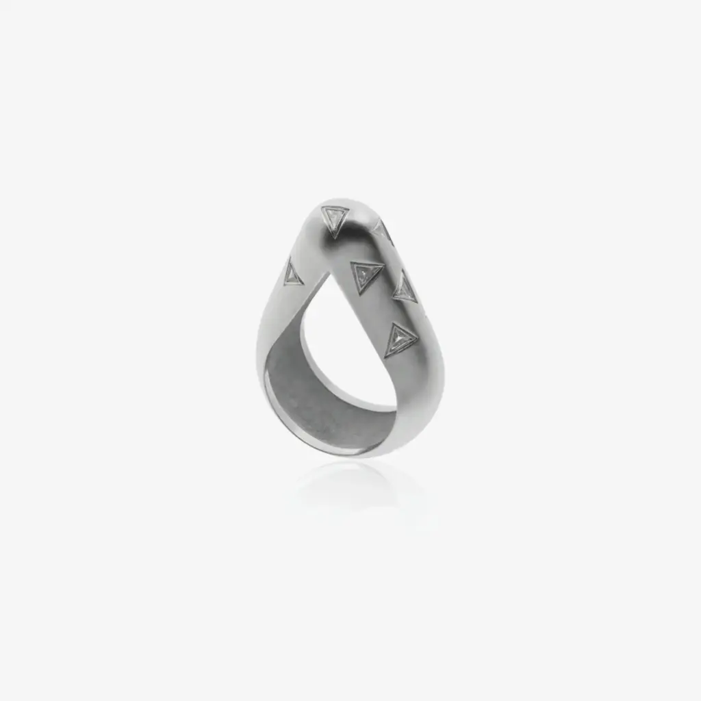Grid Trilliant Diamond Ring