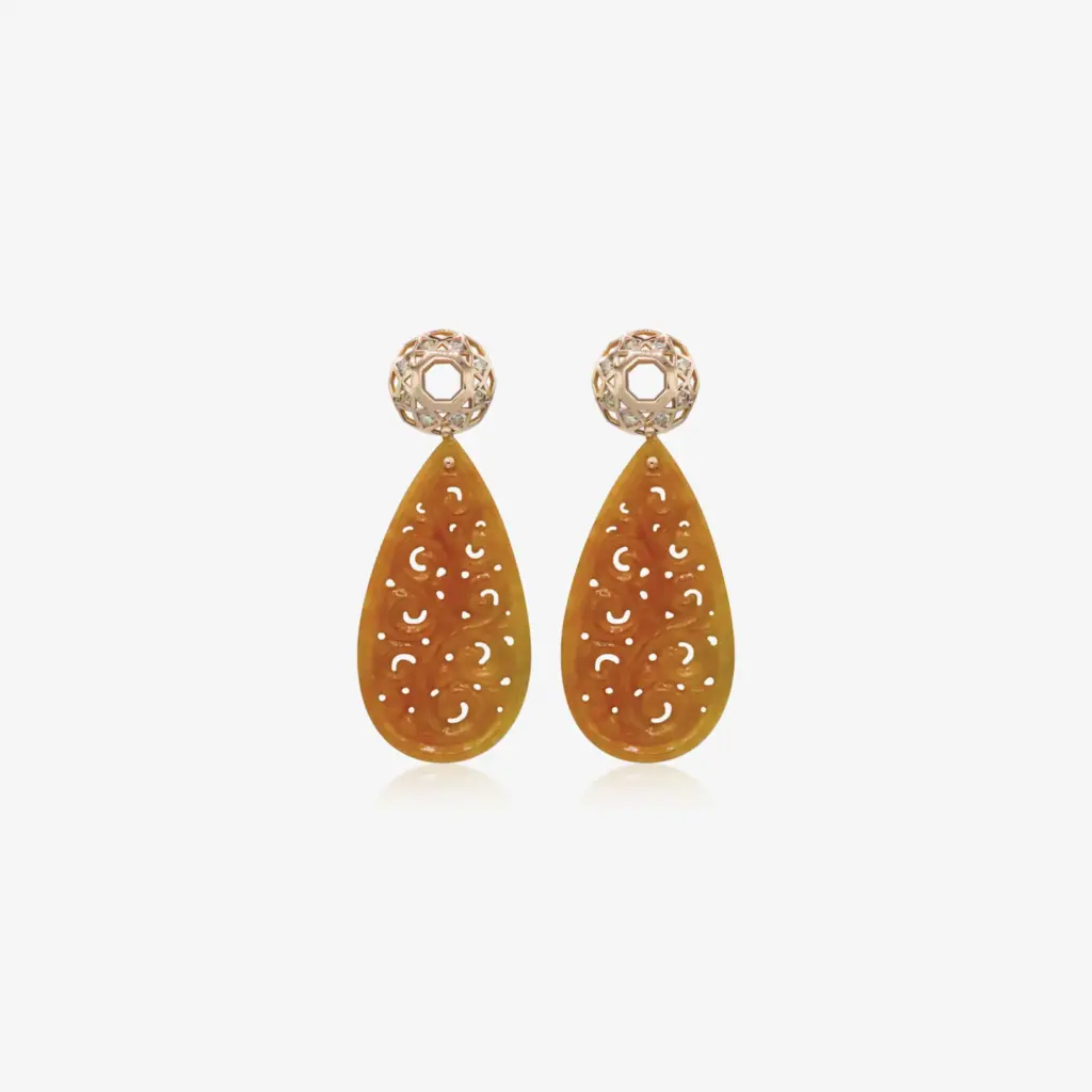 Facets Jade Drop Earrings