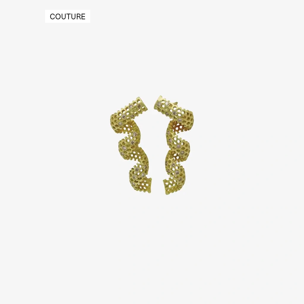 Grid Diamond Earrings