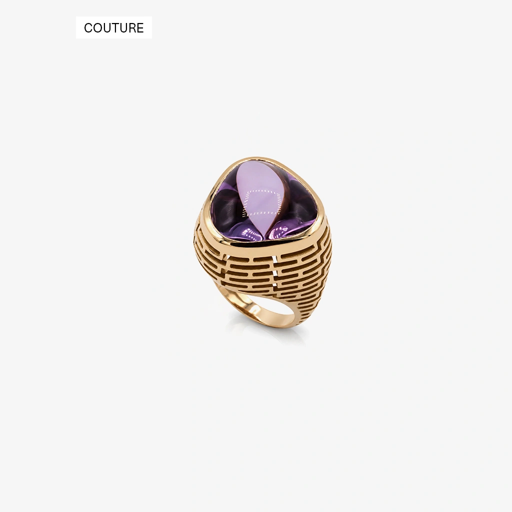 Labyrinth Amethyst Ring