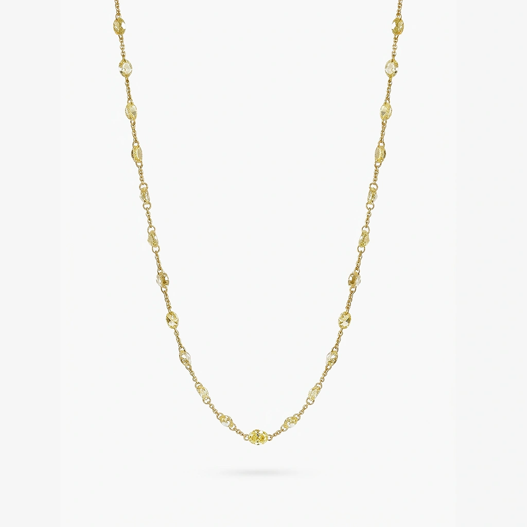 Multichrome Fancy Yellow Diamond Necklace