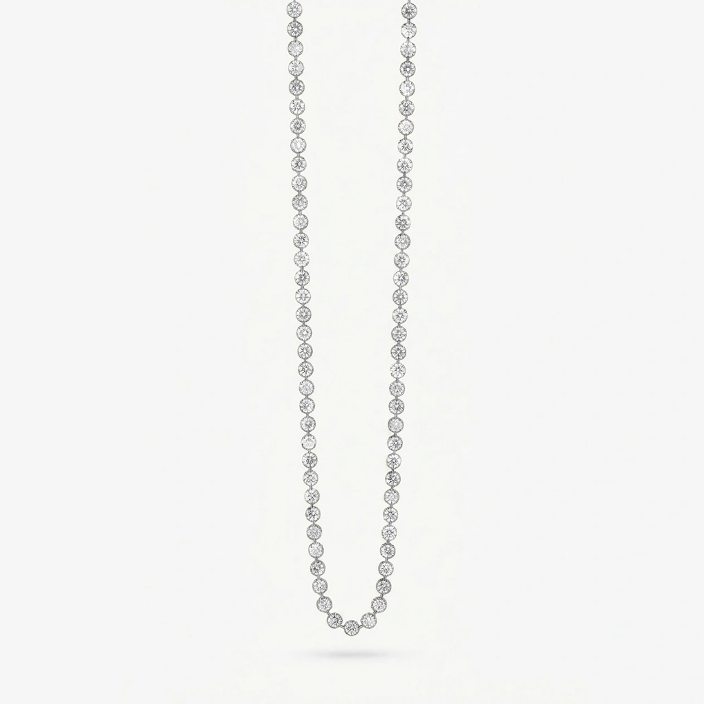 Multichrome White Diamond Necklace